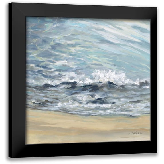 Vassileva, Silvia 12x12 Black Modern Framed Museum Art Print Titled - Playful Wave