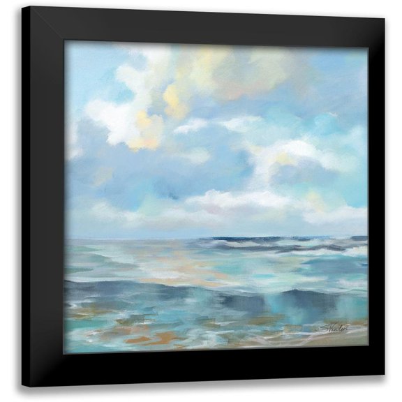 Vassileva, Silvia 12x12 Black Modern Framed Museum Art Print Titled - Summer Clouds Light Sq