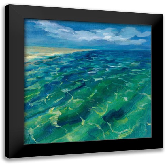Vassileva, Silvia 12x12 Black Modern Framed Museum Art Print Titled - Sunny Sea Reflections