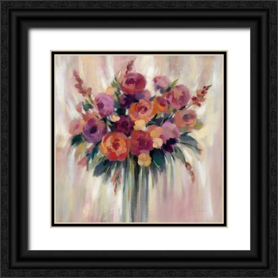 Vassileva, Silvia 12x12 Black Ornate Wood Framed with Double Matting Museum Art Print Titled - Autumn Bouquet