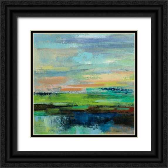 Vassileva, Silvia 12x12 Black Ornate Wood Framed with Double Matting Museum Art Print Titled - Delmar Sunset II