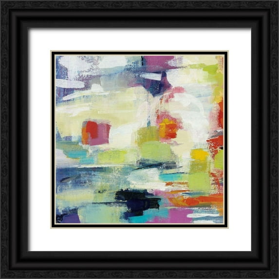Vassileva, Silvia 12x12 Black Ornate Wood Framed with Double Matting Museum Art Print Titled - Island Town II Bright