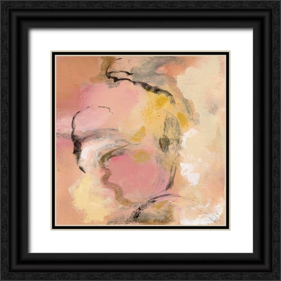 Vassileva, Silvia 12x12 Black Ornate Wood Framed with Double Matting Museum Art Print Titled - Peony Aroma II