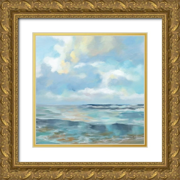 Vassileva, Silvia 12x12 Gold Ornate Wood Framed with Double Matting Museum Art Print Titled - Summer Clouds Light Sq