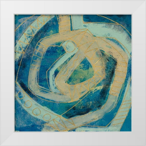 Vassileva, Silvia 12x12 White Modern Wood Framed Museum Art Print Titled - Mid Modern Tile I