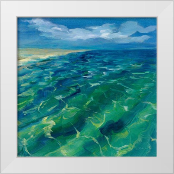 Vassileva, Silvia 12x12 White Modern Wood Framed Museum Art Print Titled - Sunny Sea Reflections