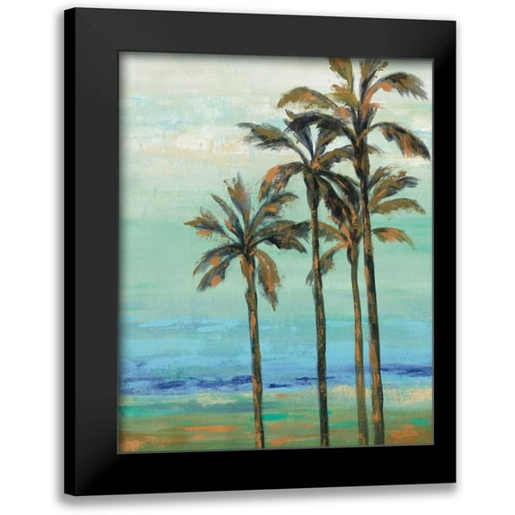 Vassileva, Silvia 12x14 Black Modern Framed Museum Art Print Titled - Copper Palms I