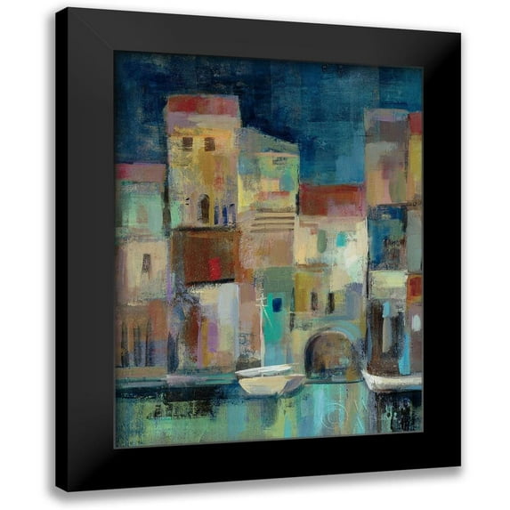 Vassileva, Silvia 12x14 Black Modern Framed Museum Art Print Titled - Evening I Port II