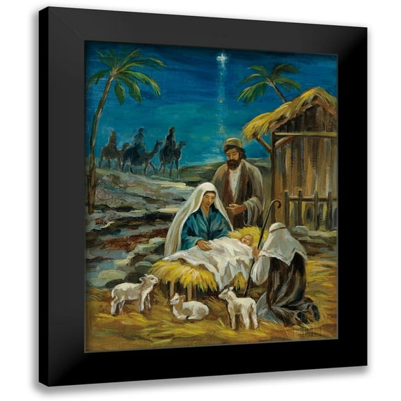 Vassileva, Silvia 12x14 Black Modern Framed Museum Art Print Titled - Nativity Scene