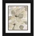thumbnail image 1 of Vassileva, Silvia 12x14 Black Ornate Wood Framed with Double Matting Museum Art Print Titled - White on White Floral II Crop Neutral, 1 of 4