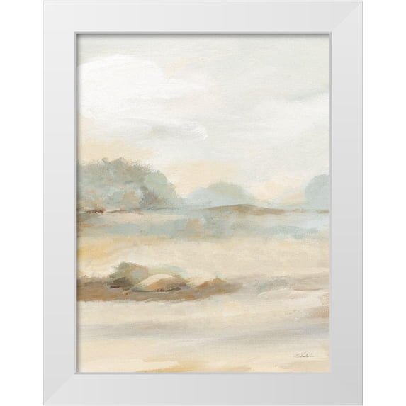 Vassileva, Silvia 12x14 White Modern Wood Framed Museum Art Print Titled - The Old Farm Landscape III