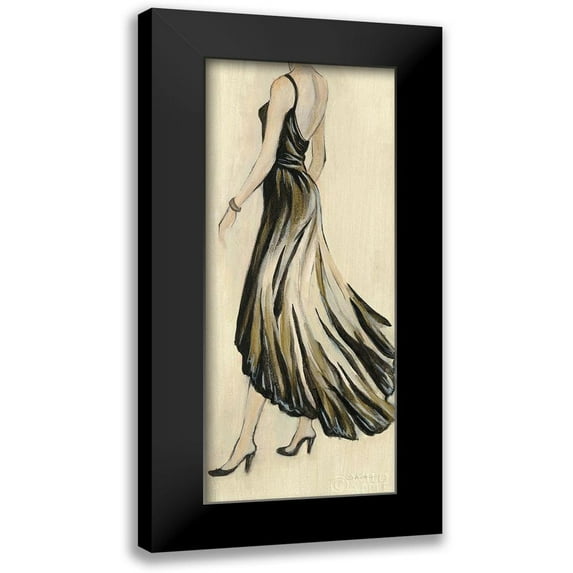 Vassileva, Silvia 12x24 Black Modern Framed Museum Art Print Titled - Evening Gown IV Crop