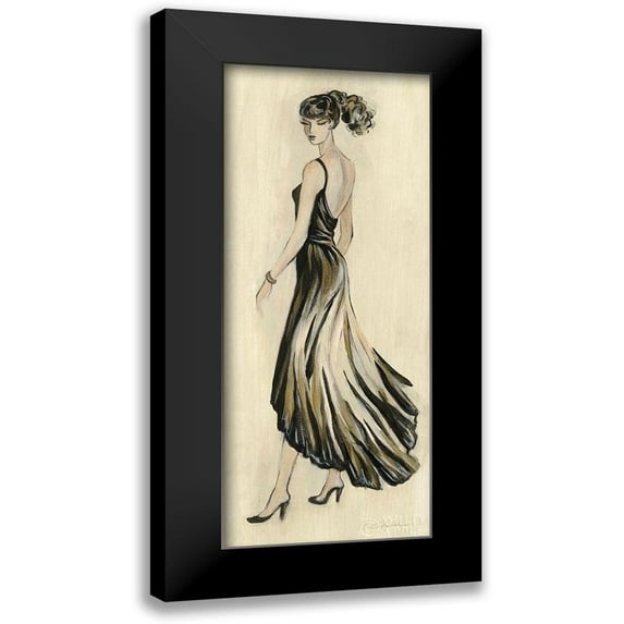 Vassileva, Silvia 12x24 Black Modern Framed Museum Art Print Titled - Evening Gown IV