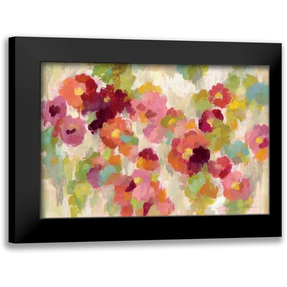 Vassileva, Silvia 14x11 Black Modern Framed Museum Art Print Titled - Coral and Emerald Garden I