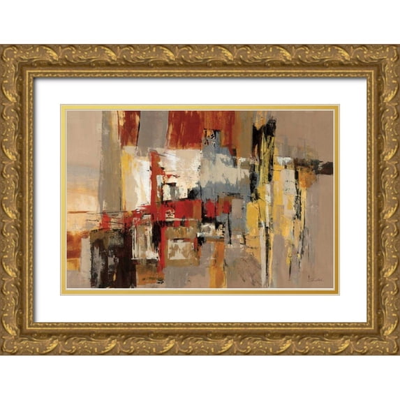 Vassileva, Silvia 14x11 Gold Ornate Wood Framed with Double Matting Museum Art Print Titled - Melody for Guitar and Sax