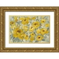thumbnail image 1 of Vassileva, Silvia 14x11 Gold Ornate Wood Framed with Double Matting Museum Art Print Titled - Yellow Roses, 1 of 4