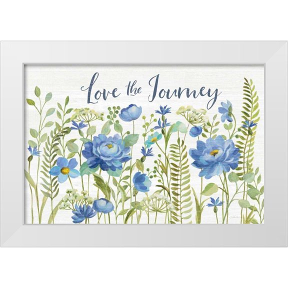 Vassileva, Silvia 14x11 White Modern Wood Framed Museum Art Print Titled - Botanical Blue II