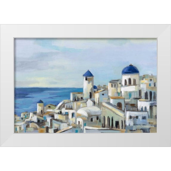 Vassileva, Silvia 14x11 White Modern Wood Framed Museum Art Print Titled - Santorini View I