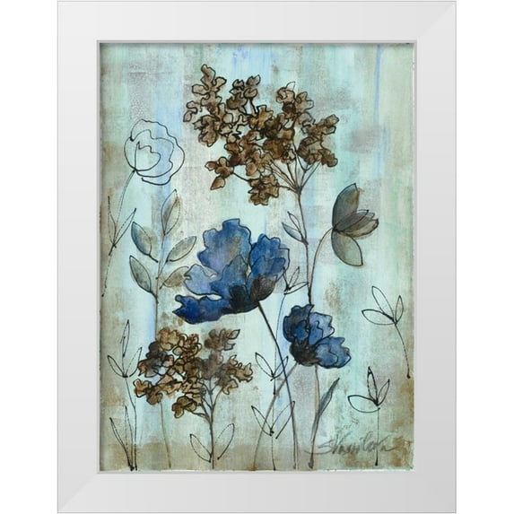 Vassileva, Silvia 14x18 White Modern Wood Framed Museum Art Print Titled - Botanical Trio III