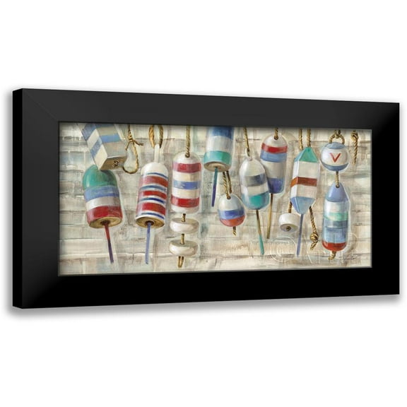 Vassileva, Silvia 14x9 Black Modern Framed Museum Art Print Titled - Summer Buoys