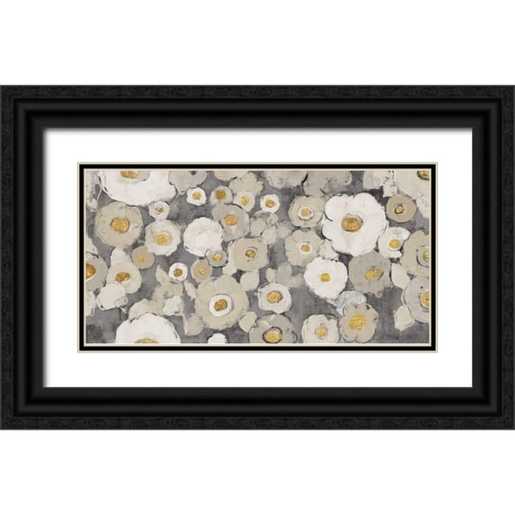 Vassileva, Silvia 14x9 Black Ornate Wood Framed with Double Matting Museum Art Print Titled - Bohemian Bouquet I Neutral