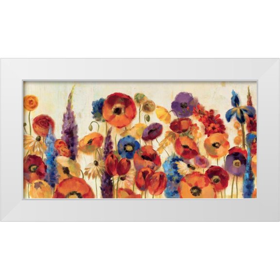 Vassileva, Silvia 14x9 White Modern Wood Framed Museum Art Print Titled - Joyful Garden