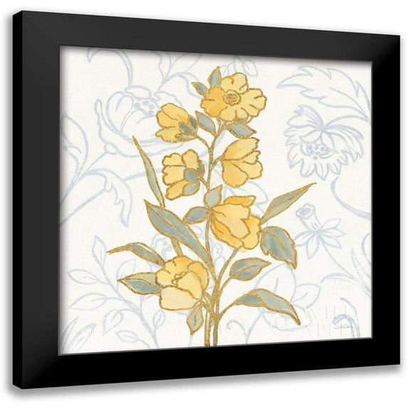 Vassileva, Silvia 15x15 Black Modern Framed Museum Art Print Titled - Flower Sophistication II