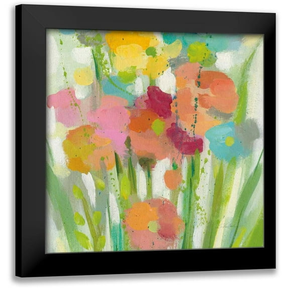 Vassileva, Silvia 15x15 Black Modern Framed Museum Art Print Titled - Longstem Bouquet II Square II