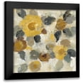 thumbnail image 1 of Vassileva, Silvia 15x15 Black Modern Framed Museum Art Print Titled - Neutral Floral Beige II Yellow Flowers, 1 of 5