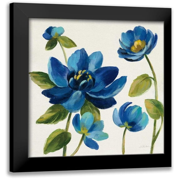 Vassileva, Silvia 15x15 Black Modern Framed Museum Art Print Titled - Seaside Garden I