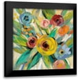 thumbnail image 1 of Vassileva, Silvia 15x15 Black Modern Framed Museum Art Print Titled - Vivid Coral Floral III, 1 of 5