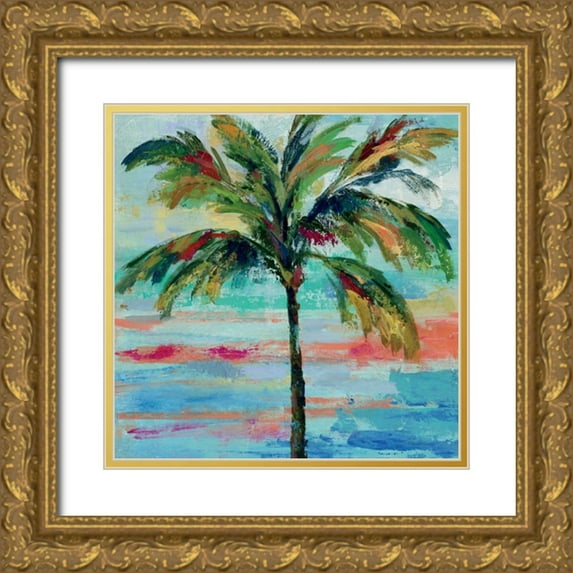 Vassileva, Silvia 15x15 Gold Ornate Wood Framed with Double Matting Museum Art Print Titled - California Palm II