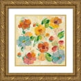 thumbnail image 1 of Vassileva, Silvia 15x15 Gold Ornate Wood Framed with Double Matting Museum Art Print Titled - Playful Floral Trio III, 1 of 4