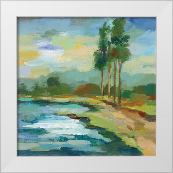 Vassileva, Silvia 15x15 White Modern Wood Framed Museum Art Print Titled - Early Spring Landscape II