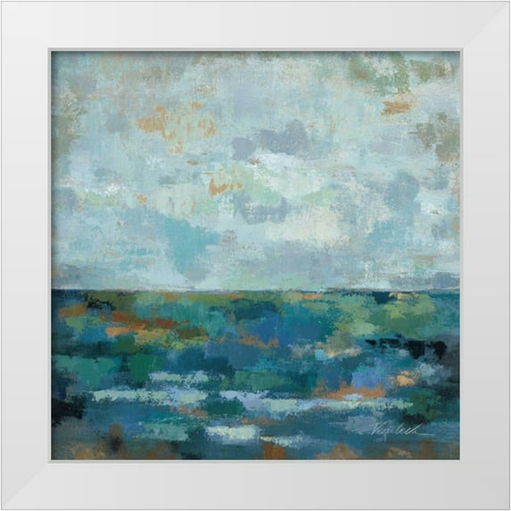 Vassileva, Silvia 15x15 White Modern Wood Framed Museum Art Print Titled - Seascape Sketches II