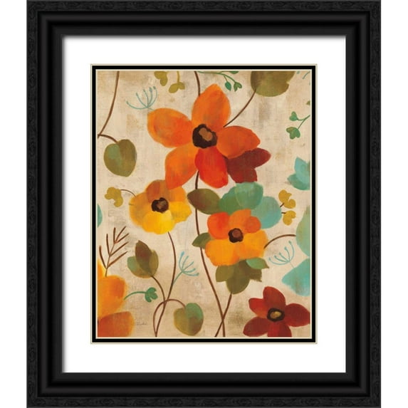 Vassileva, Silvia 15x18 Black Ornate Wood Framed with Double Matting Museum Art Print Titled - Vibrant Embroidery III
