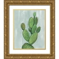 thumbnail image 1 of Vassileva, Silvia 15x18 Gold Ornate Wood Framed with Double Matting Museum Art Print Titled - Front Yard Cactus I Slate, 1 of 4
