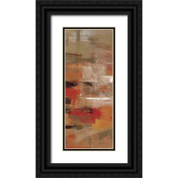 Vassileva, Silvia 15x32 Black Ornate Wood Framed with Double Matting Museum Art Print Titled - Flamenco Steps Panel I