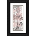 thumbnail image 1 of Vassileva, Silvia 15x32 Black Ornate Wood Framed with Double Matting Museum Art Print Titled - Floral Symphony Blush Gray Crop II, 1 of 4