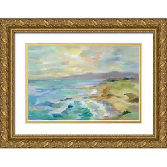 Vassileva, Silvia 18x13 Gold Ornate Wood Framed with Double Matting Museum Art Print Titled - Dunes by the Sea