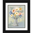 thumbnail image 1 of Vassileva, Silvia 19x24 Black Ornate Wood Framed with Double Matting Museum Art Print Titled - Pale Flowers on Sage, 1 of 4