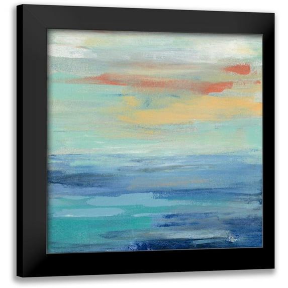 Vassileva, Silvia 20x20 Black Modern Framed Museum Art Print Titled - Sunset Beach II