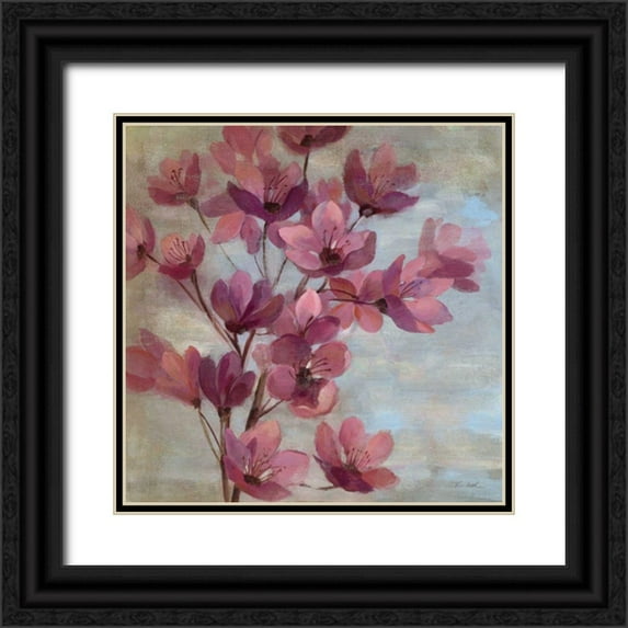 Vassileva, Silvia 20x20 Black Ornate Wood Framed with Double Matting Museum Art Print Titled - April Blooms II