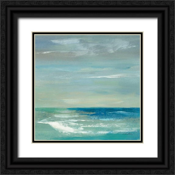 Vassileva, Silvia 20x20 Black Ornate Wood Framed with Double Matting Museum Art Print Titled - Early Morning Waves I