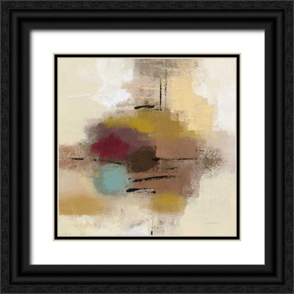Vassileva, Silvia 20x20 Black Ornate Wood Framed with Double Matting Museum Art Print Titled - Morello Cherry Abstract I