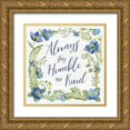 thumbnail image 1 of Vassileva, Silvia 20x20 Gold Ornate Wood Framed with Double Matting Museum Art Print Titled - Botanical Blue IV, 1 of 4