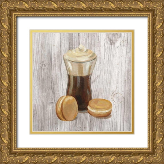 Vassileva, Silvia 20x20 Gold Ornate Wood Framed with Double Matting Museum Art Print Titled - Coffee Time I on Wood