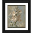 thumbnail image 1 of Vassileva, Silvia 20x24 Black Ornate Wood Framed with Double Matting Museum Art Print Titled - Gladiola on Soft Blue - Original, 1 of 4