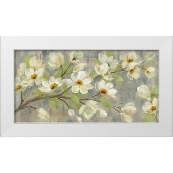 Vassileva, Silvia 24x14 White Modern Wood Framed Museum Art Print Titled - April Branch