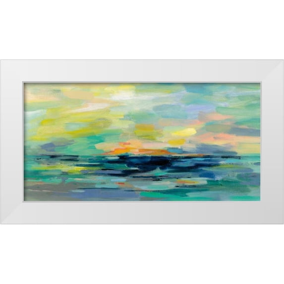 Vassileva, Silvia 24x14 White Modern Wood Framed Museum Art Print Titled - Pacific Beach